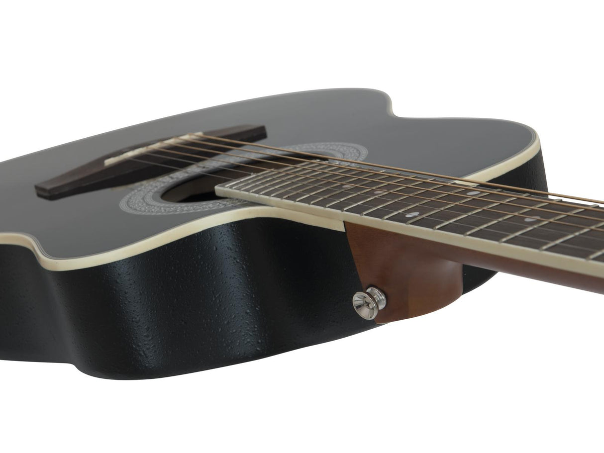 DiMavery RB-300 Roundback Guitar (Sort)