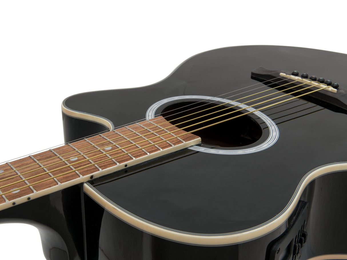 DiMavery AW-400 Western Guitar (Sort)