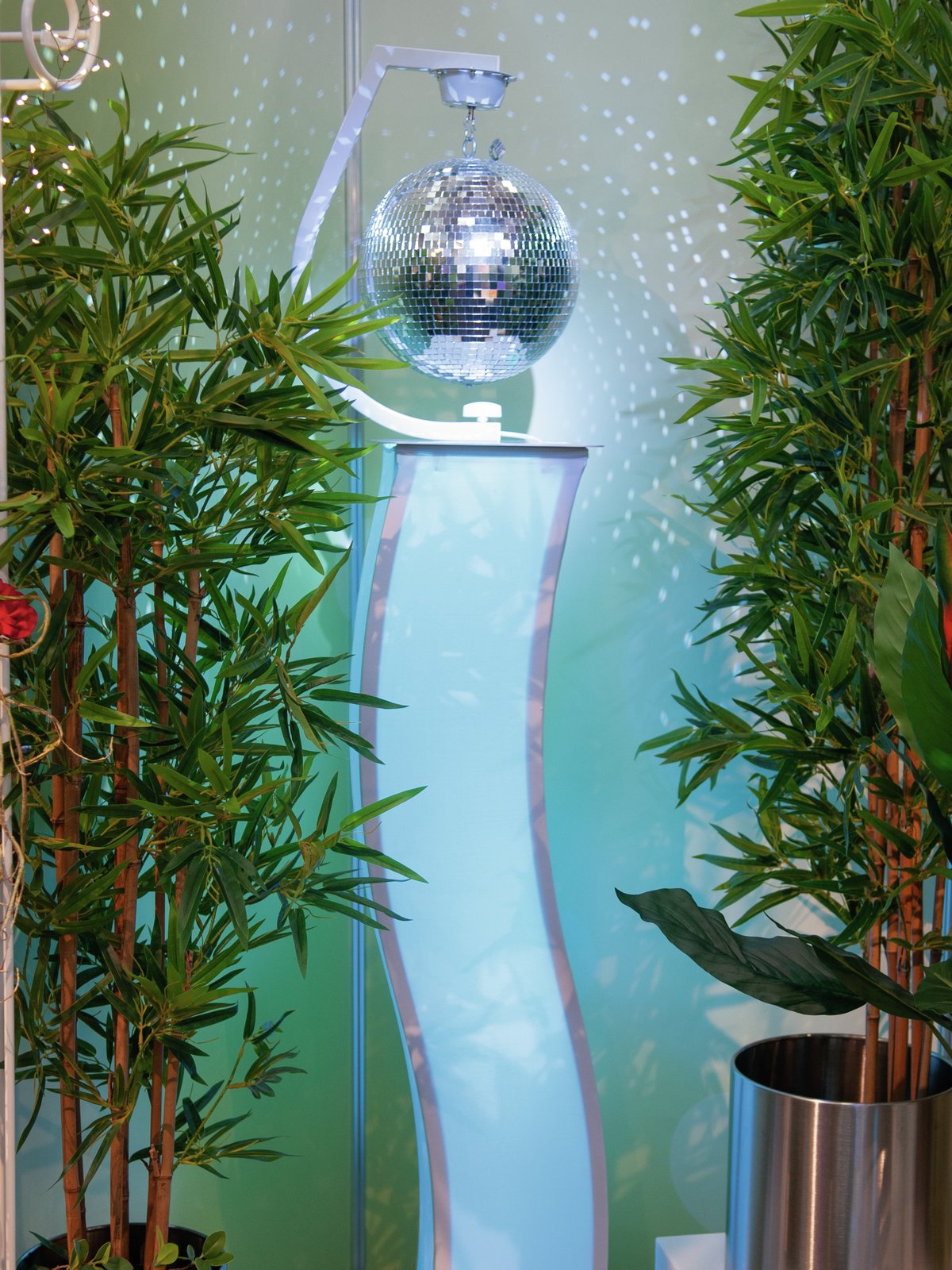 Holder med motor til Diskokugler op til 50cm (Hvid)