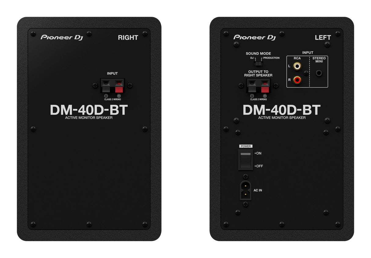Pioneer DJ DM-40D-BT - Studie Monitors m. Bluetooth (Sort)