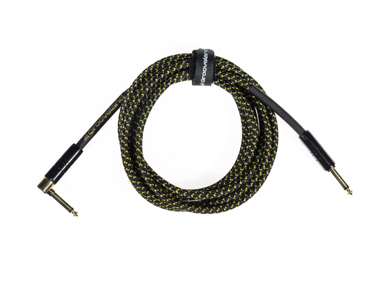 Grooveland Tweed Vinkel Guitarkabel (3m - Sort)