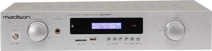 Madison HI-FI Stereo Forstærker (Sølv, 2x140W)