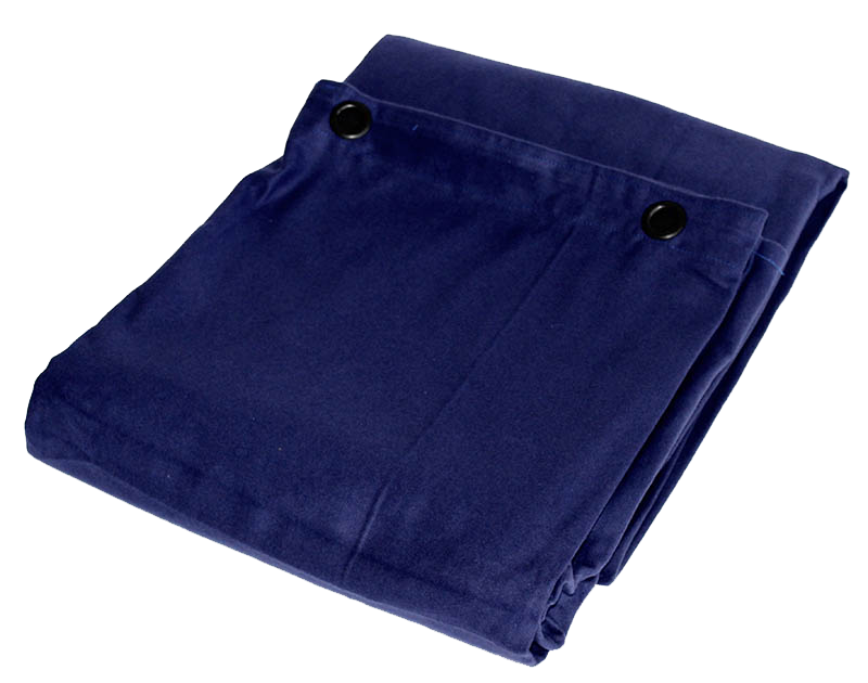 Molton Bagtæppe m. Øjer (Blå)