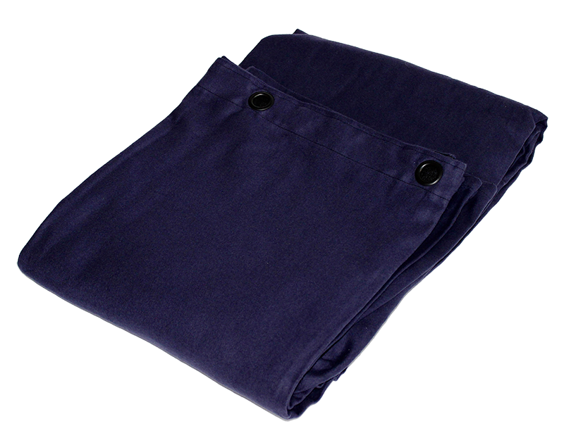 Molton Bagtæppe m. Øjer (Marineblå)