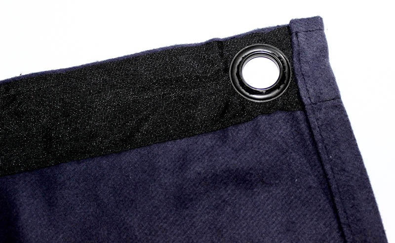 Molton Bagtæppe m. Øjer (Marineblå)