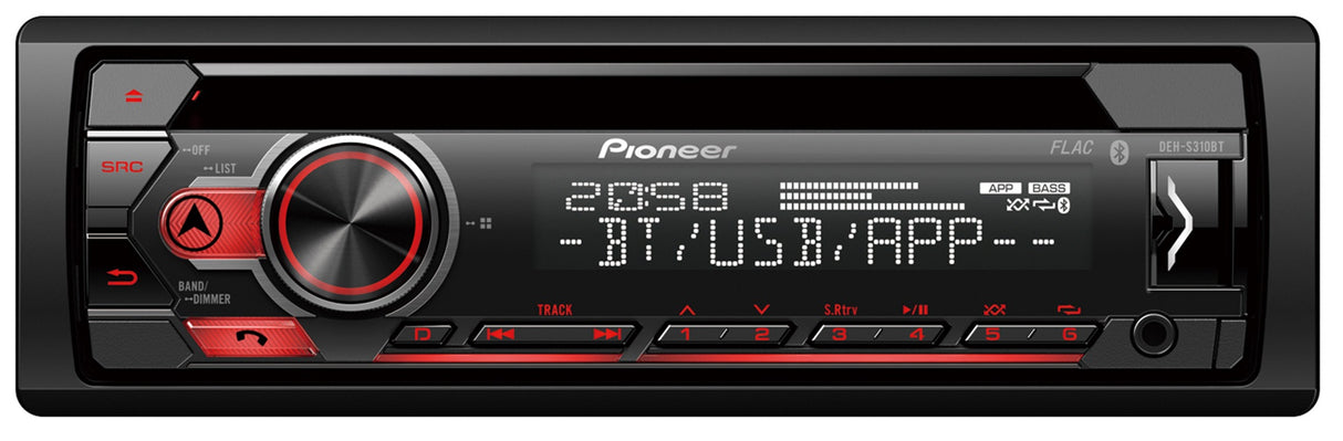 Pioneer DEH-S320BT 1-DIN Bilstereo m. Bluetooth