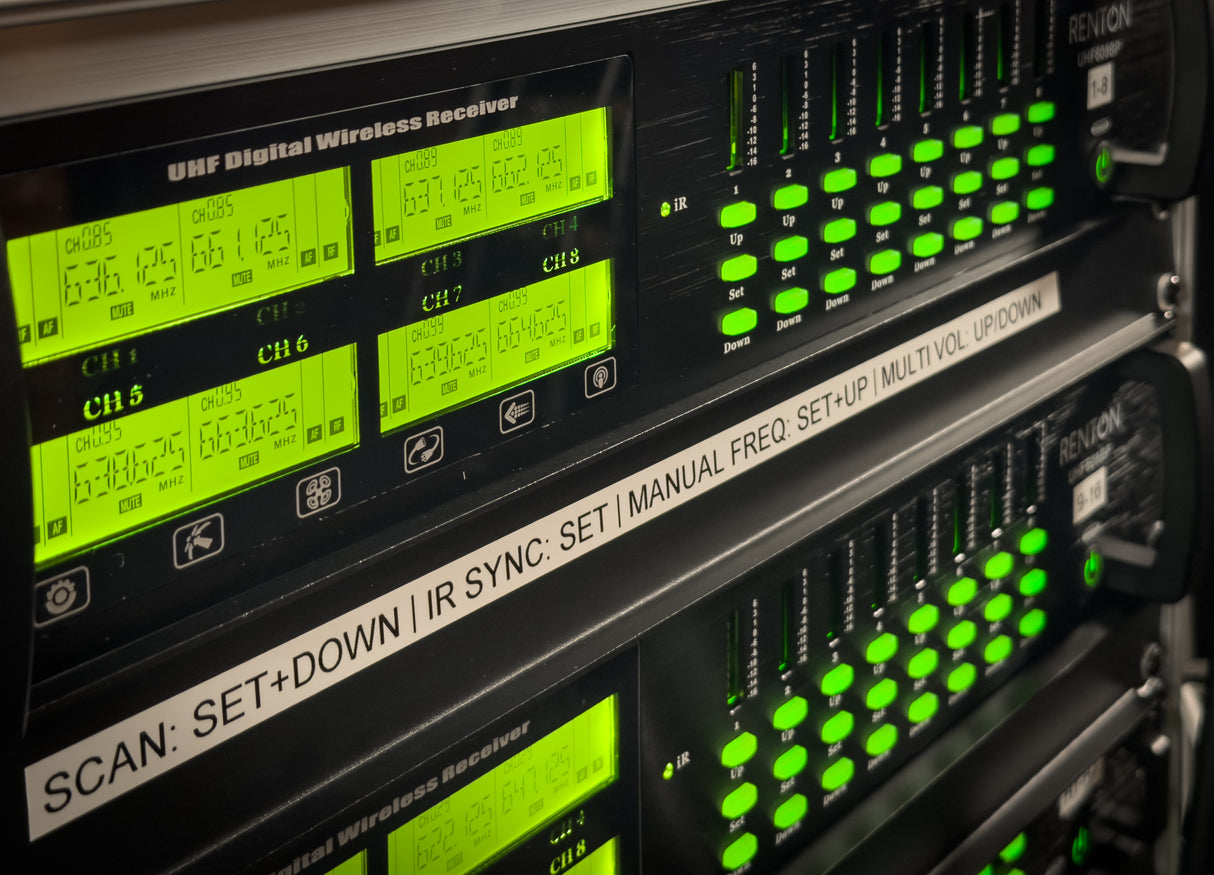 Renton Rack Trådløst Kombi System (4 Håndholdt + 16 Headset)