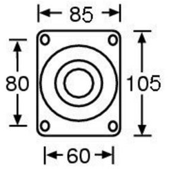 Drejehjul uden Bremse (100mm)