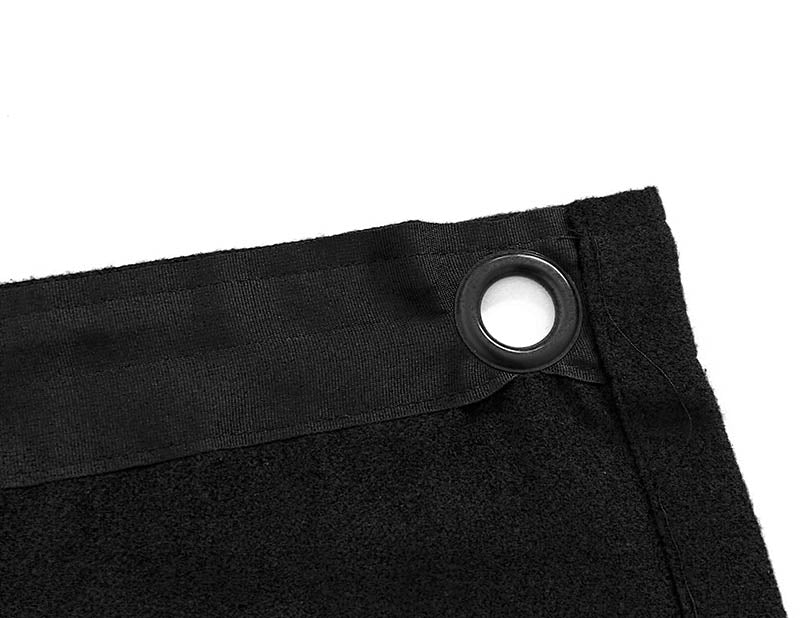 Molton Bagtæppe m. Øjer (Sort)