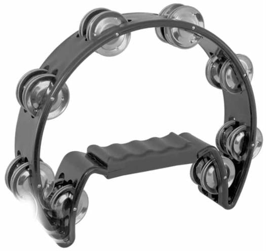 Tamburin - DF102 sort - 16 klokke model