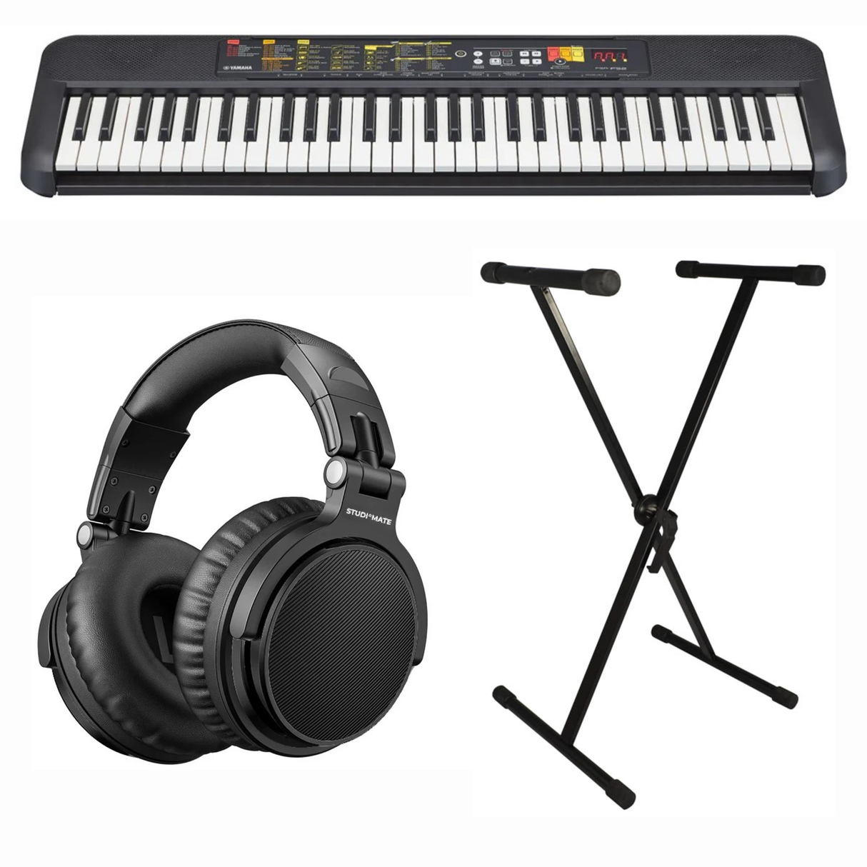 Yamaha PSR-F52 Keyboard (Sort) Bundle