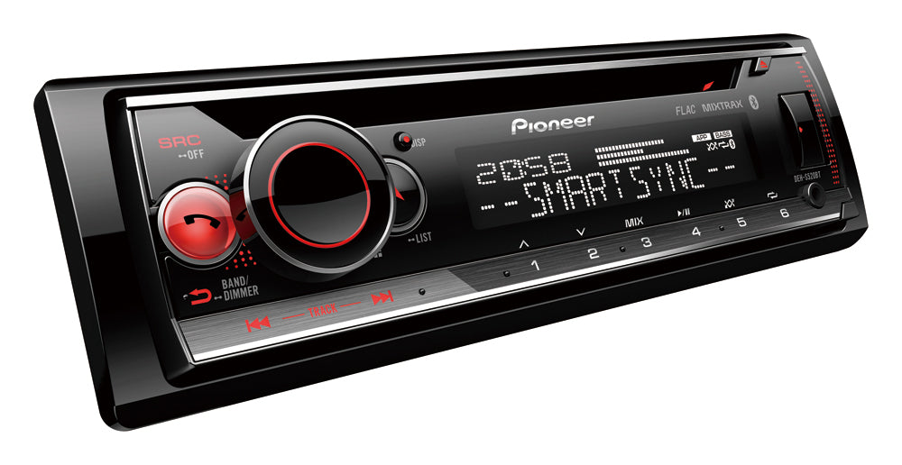 Pioneer DEH-S520BT 1-DIN Bilstereo m. CD, Bluetooth og Spotify