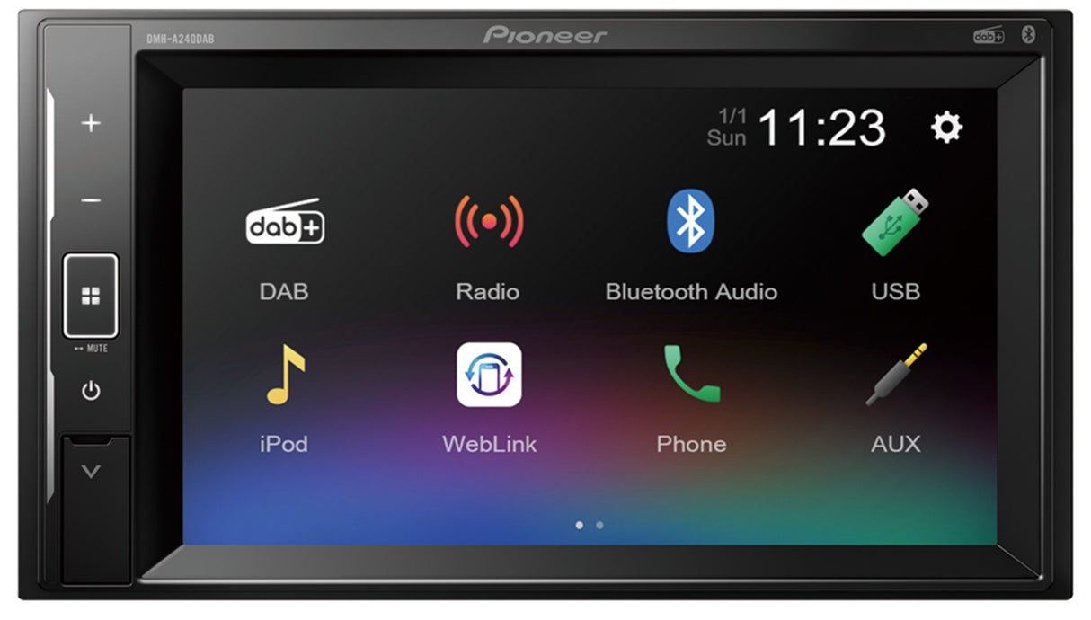 Pioneer DMH-A240DAB Bilstereo Multimediaafspiller Bluetooth/DAB+