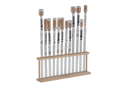 Pick Boy display med 12 dirigentstokke, 5 carbon og 7 glasfiber