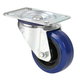Adam Hall Hardware 372081 - Swivel Castor 80 mm with blue Wheel