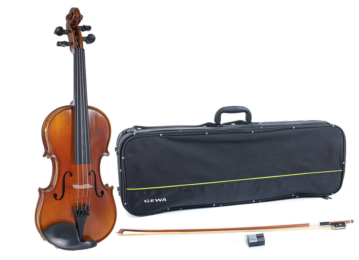 GEWA Violin Maestro 1 - 1/4 (Ready to play incl. violin case, Massaranduba bow and Larsen Aurora strings, transport-secured)