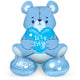 Folieballon m. Base Bear 'It's a Boy' (Blå , 61cm)