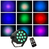 LED Spot Multicolor m. fjernbetjening (12x3W) & Perfex Lysstativ