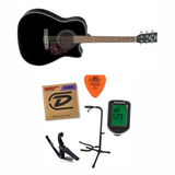 Yamaha FX370C Elektronisk Akustisk Guitar (Sort) Bundle