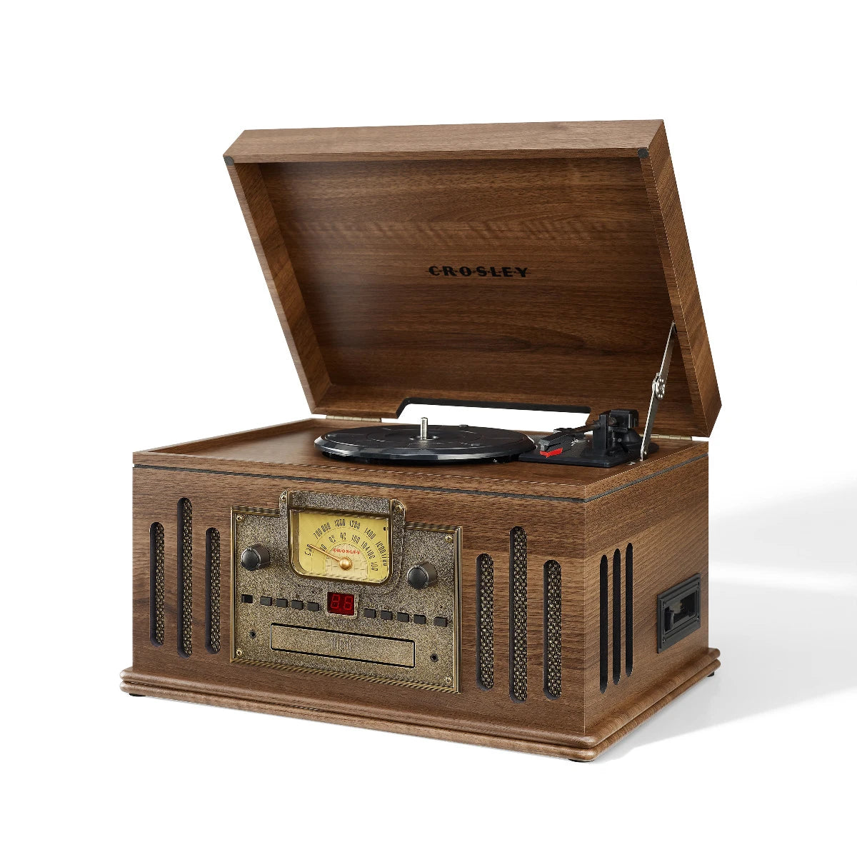 Crosley Musician 8-in-1 Musikanlæg, Valnød