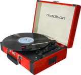 Madison Vintage Pladespiller m. Bluetooth (Rød)