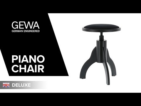 GEWA Piano Chair Deluxe - Black highgloss