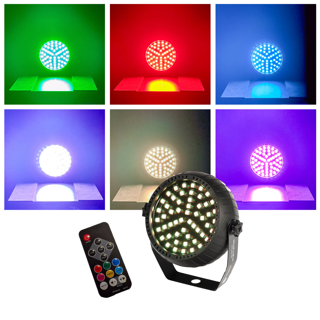 Mini Strobe (Hvid + multicolor)